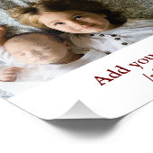 eenvoudig minimaal VOEG UW FOTO TEKST CHRISTMAS TO Foto Afdruk (Hoek)