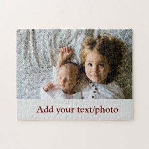eenvoudig minimaal VOEG UW FOTO TEKST CHRISTMAS TO Legpuzzel