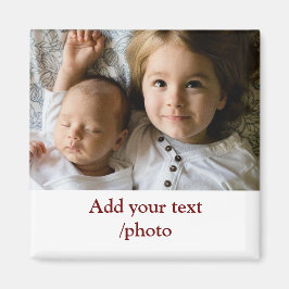 eenvoudig minimaal VOEG UW FOTO TEKST CHRISTMAS TO Magneet