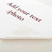 eenvoudig minimaal VOEG UW FOTO TEKST CHRISTMAS TO Sherpa Deken (3/4)