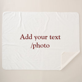 eenvoudig minimaal VOEG UW FOTO TEKST CHRISTMAS TO Sherpa Deken