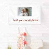 eenvoudig minimaal VOEG UW FOTO TEKST CHRISTMAS TO Spandoek (Insitu)