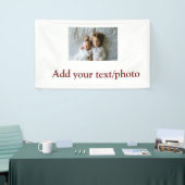 eenvoudig minimaal VOEG UW FOTO TEKST CHRISTMAS TO Spandoek (Beurs)