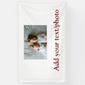 eenvoudig minimaal VOEG UW FOTO TEKST CHRISTMAS TO Spandoek (Verticaal)