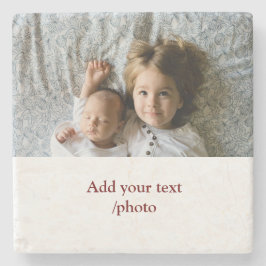 eenvoudig minimaal VOEG UW FOTO TEKST CHRISTMAS TO Stenen Onderzetter