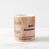 eenvoudig minimaal voeg uw logo/design roze oranje koffiemok (Center)