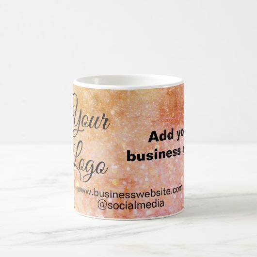 eenvoudig minimaal voeg uw logo/design roze oranje koffiemok (Center)