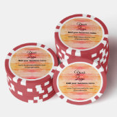 eenvoudig minimaal voeg uw logo/design roze oranje poker chips (Opstapeling)