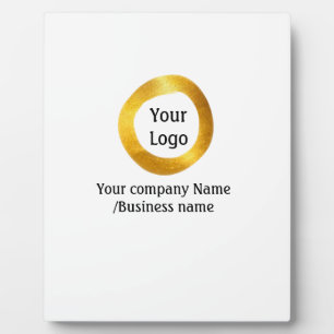 eenvoudig minimaal voeg uw logo goud website socia fotoplaat