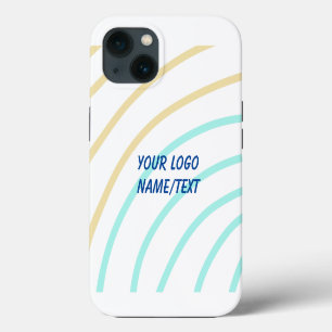 eenvoudig minimaal voeg uw logo naam aquarel Hoes iPhone 13 Hoesje