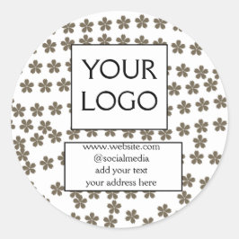 eenvoudig minimaal voeg uw logo/ontwerp hier bedri ronde sticker