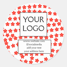 eenvoudig minimaal voeg uw logo/ontwerp hier bedri ronde sticker
