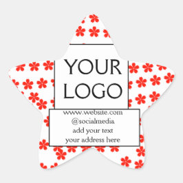 eenvoudig minimaal voeg uw logo/ontwerp hier bedri ster sticker