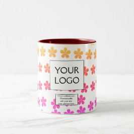 eenvoudig minimaal voeg uw logo/ontwerp hier bedri tweekleurige koffiemok