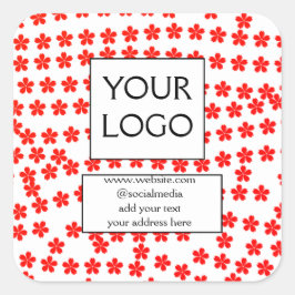 eenvoudig minimaal voeg uw logo/ontwerp hier bedri vierkante sticker