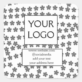 eenvoudig minimaal voeg uw logo/ontwerp hier bedri vierkante sticker