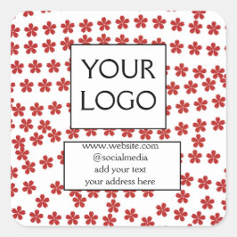 eenvoudig minimaal voeg uw logo/ontwerp hier bedri vierkante sticker