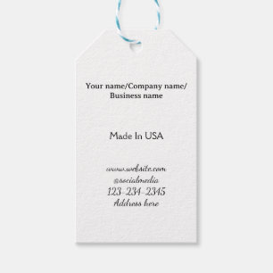 eenvoudig minimaal voeg uw logo/ontwerp hier toe b cadeaulabel