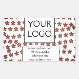eenvoudig minimaal voeg uw logo/ontwerp hier toe b rechthoekige sticker