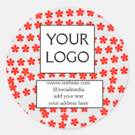 eenvoudig minimaal voeg uw logo/ontwerp hier toe b ronde sticker