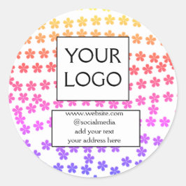 eenvoudig minimaal voeg uw logo/ontwerp hier toe b ronde sticker