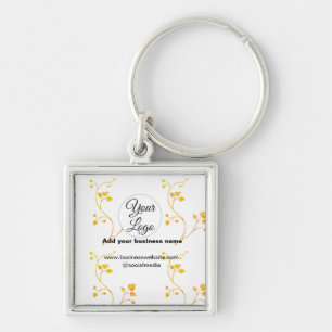 eenvoudig minimaal voeg uw logo/ontwerp toe goud g sleutelhanger