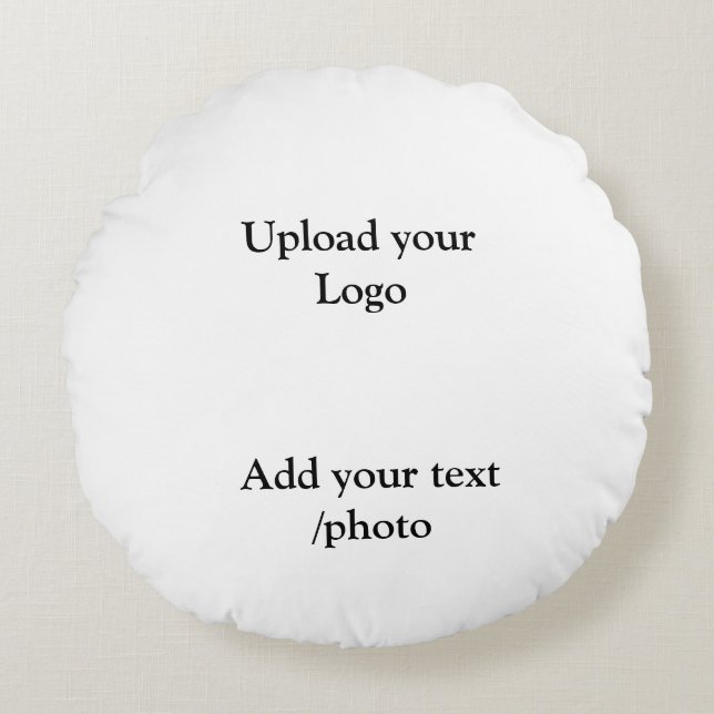 eenvoudig minimaal voeg uw logo tekstdetails toe w rond kussen (Voorkant)