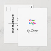 EENVOUDIG MINIMAAL VOEG UW LOGO TOE AANGEPASTE TEK BRIEFKAART (Voorkant / Achterkant)