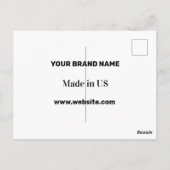 EENVOUDIG MINIMAAL VOEG UW LOGO TOE AANGEPASTE TEK BRIEFKAART (Achterkant)