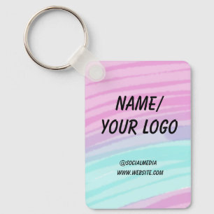 eenvoudig minimaal voeg uw logo waterverf toe sleutelhanger