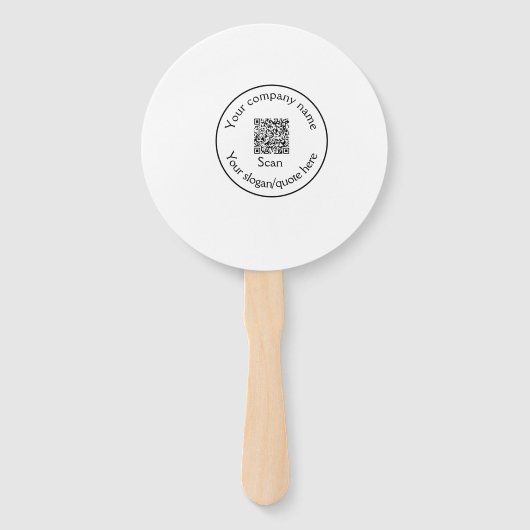 eenvoudig minimaal voeg uw Q R-code scan toe voeg  Handwaaier (Voorkant)