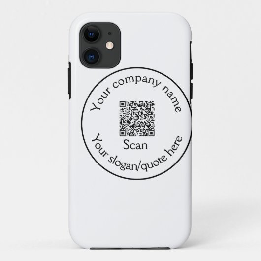 eenvoudig minimaal voeg uw QR-code scan toe naam Case-Mate iPhone Case (Achterkant)