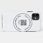 eenvoudig minimaal voeg uw QR-code scan toe naam Case-Mate iPhone Case (Achterkant (horizontaal))