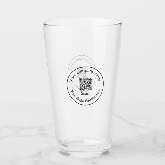 eenvoudig minimaal voeg uw QR-code scan toe naam Glas (Voorkant)