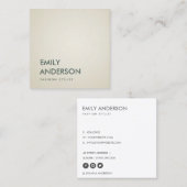 EENVOUDIG MINIMAAL VREDESSILVER VIERKANTE VISITEKAARTJE (Voorkant / Achterkant)