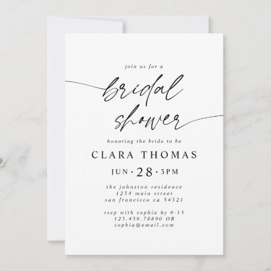 Eenvoudig Minimaal Vrijgezellenfeest Script | Zwar Kaart (Voorkant)