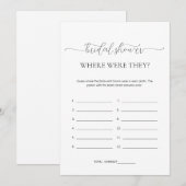 Eenvoudig minimaal waar waren ze Vrijgezellenfeest Kaart (Voorkant / Achterkant)