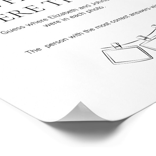 Eenvoudig minimaal waar waren ze Vrijgezellenfeest Poster (Hoek)