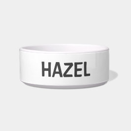 Eenvoudig Minimaal Wit & Grijs Water Kat of Hond Voerbakje