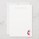 Eenvoudig Minimaal Wit Logo Cross Notitiekaartje (Voorkant)