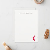 Eenvoudig Minimaal Wit Logo Cross Notitiekaartje (Voorkant / Achterkant in situ)