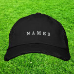 Eenvoudig Minimaal Zwart Aangepast Jouw naam toevo Geborduurde Pet<br><div class="desc">Simple Black Pet Custom Voeg Jouw naam Elegant Design voor iedereen.</div>