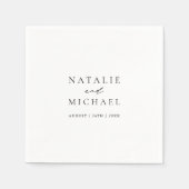 Eenvoudig minimaal zwart en wit, modern servet (Voorkant)