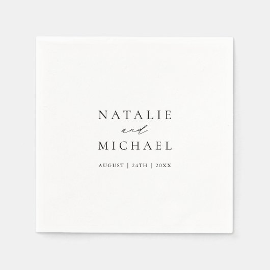 Eenvoudig minimaal zwart en wit, modern servet (Voorkant)