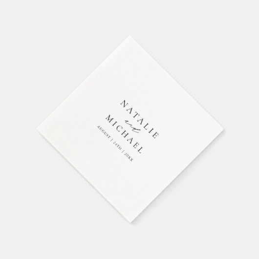 Eenvoudig minimaal zwart en wit, modern servet (Hoek)