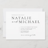 Eenvoudig minimaal zwart en wit, modern vierkant h kaart (Voorkant)