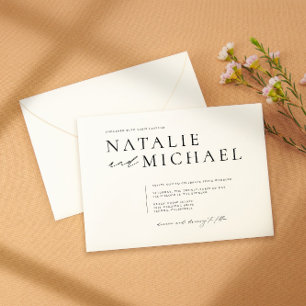 Eenvoudig minimaal zwart en wit, modern vierkant h kaart