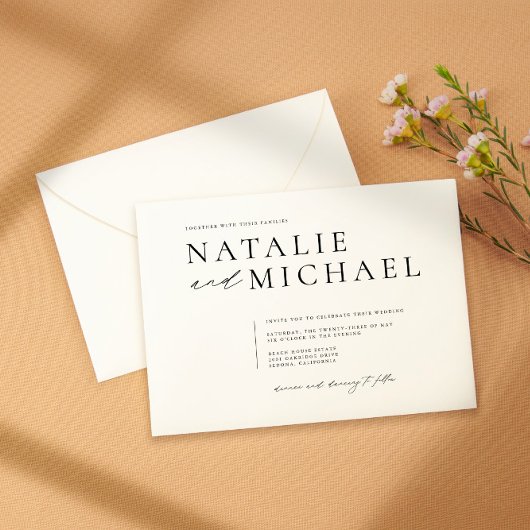 Eenvoudig minimaal zwart en wit, modern vierkant h kaart