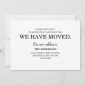 Eenvoudig, minimaal zwart, we hebben een nieuwe th aankondiging (Achterkant)