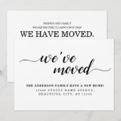 Eenvoudig, minimaal zwart, we hebben een nieuwe th aankondiging (Voorkant / Achterkant)